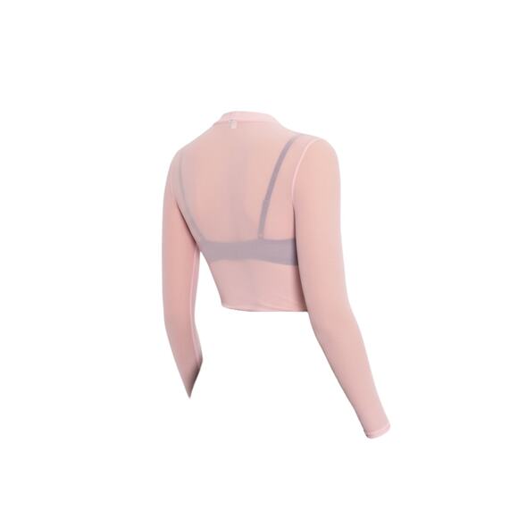 NWT BlackMilk Pink Mesh Long Sleeve Shirt - Picture 2 of 2